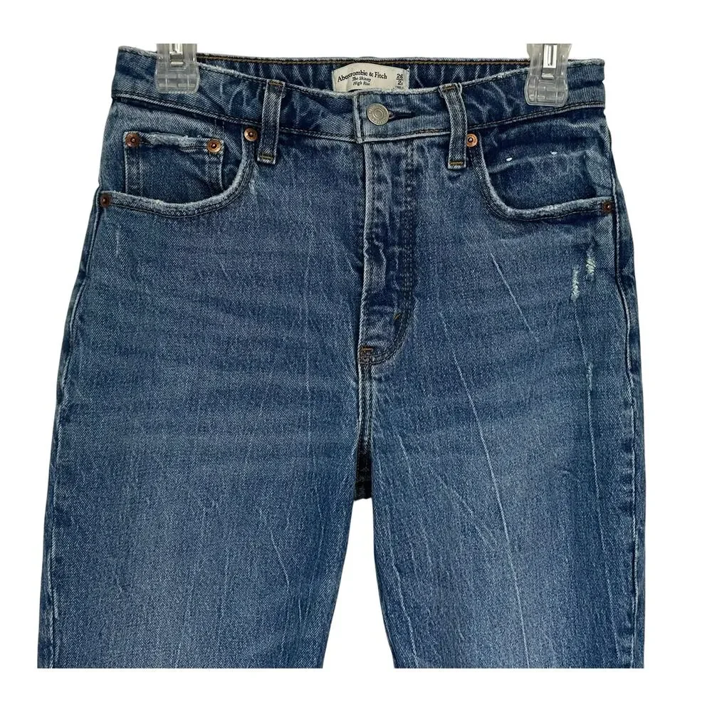 Abercrombie & Fitch Curve Love Skinny High Rise Jean Blue Size 26